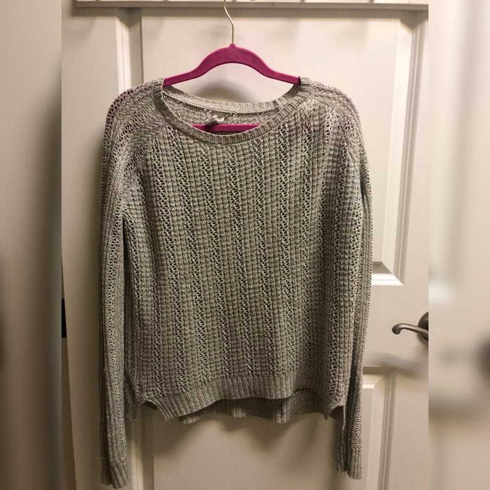 Gray knit sweater